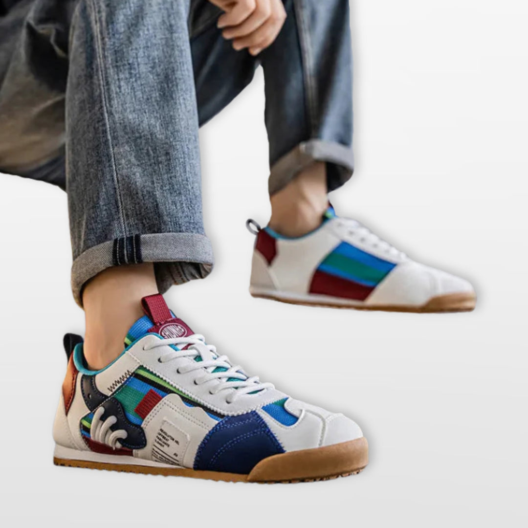 Baskets Multicolores Style Rétro Homme
