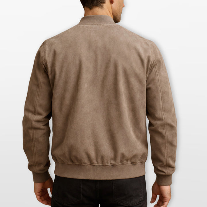 Blouson Bomber Zippé Minimaliste Homme