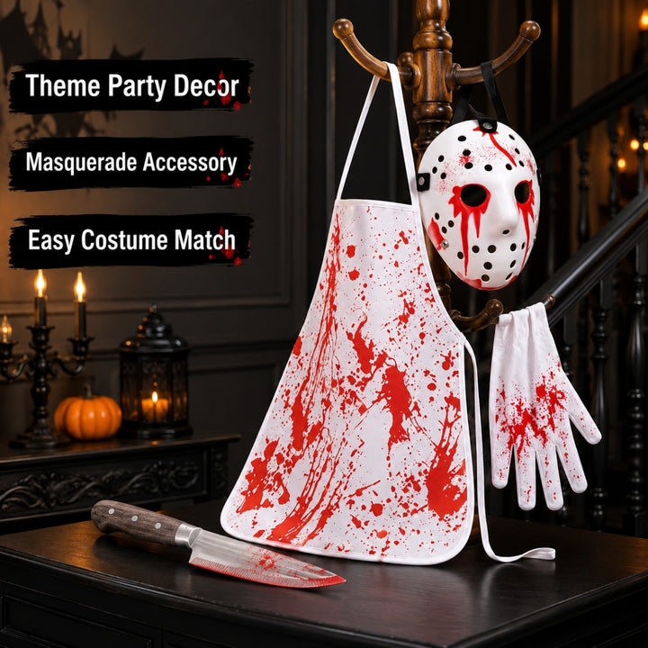 Déguisement Boucher Halloween avec Tablier Homme
