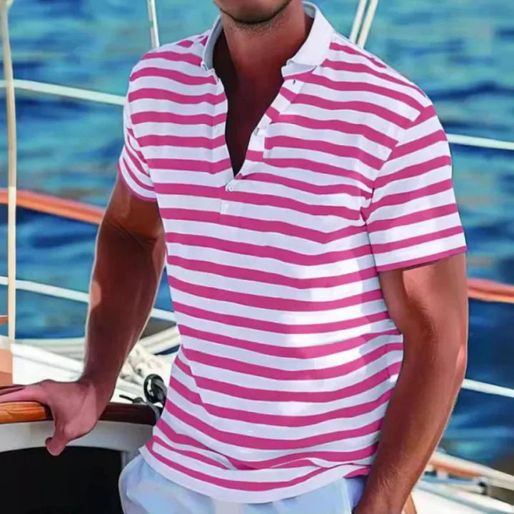 Polo Rayé Manches Courtes Homme