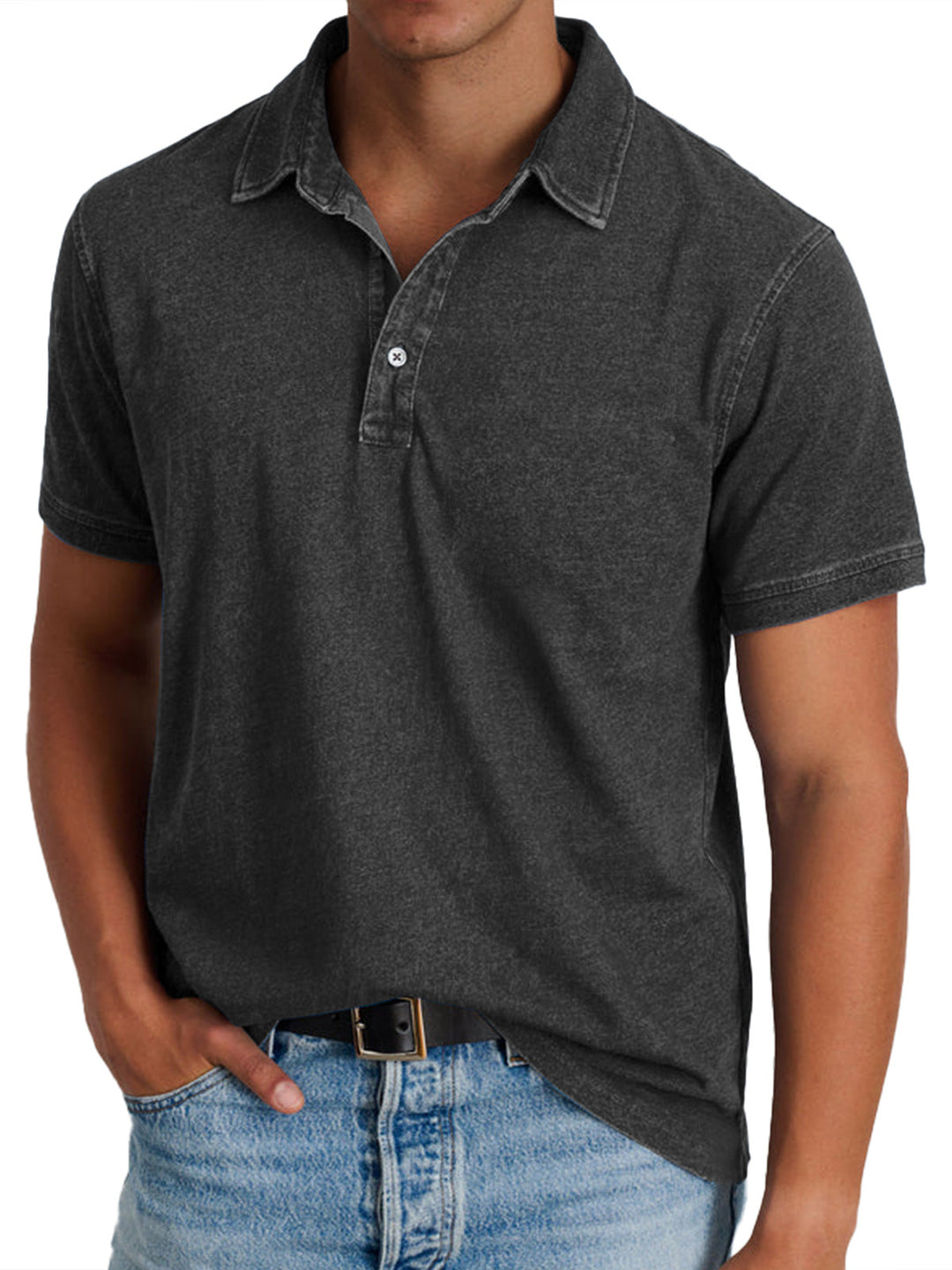 Polo Effet Denim Homme