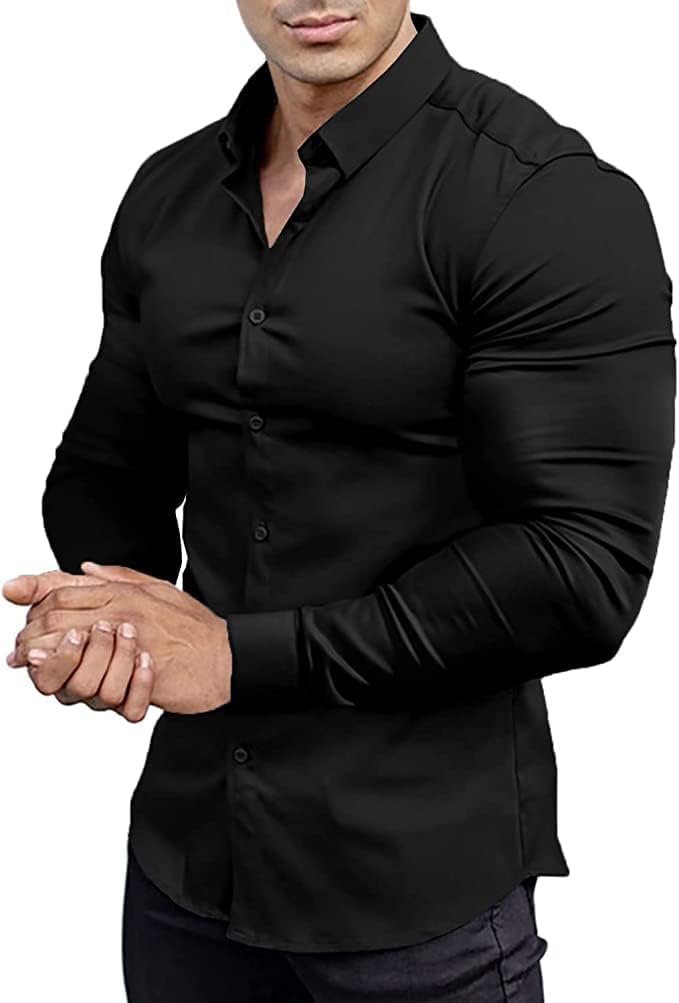 Chemise Ajustée à Manches Longues Homme