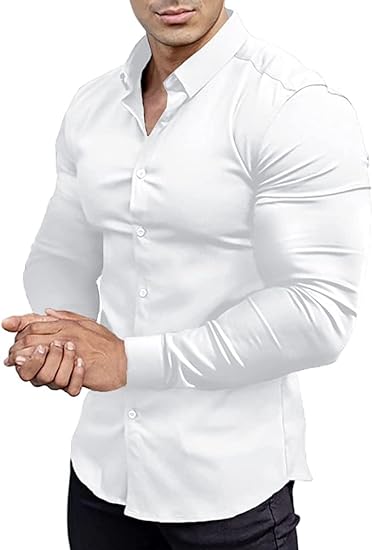 Chemise Ajustée à Manches Longues Homme