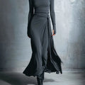 Robe Longue Drapée Asymétrique Femme