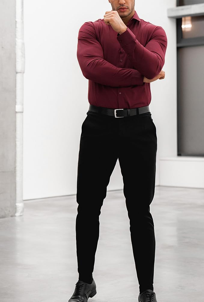 Chemise Ajustée à Manches Longues Homme