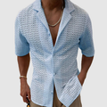 Men's Short-Sleeve Cutout Shirt