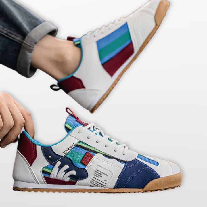 Baskets Multicolores Style Rétro Homme