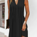 Women's Sleeveless Asymmetrical Flowing Dress
