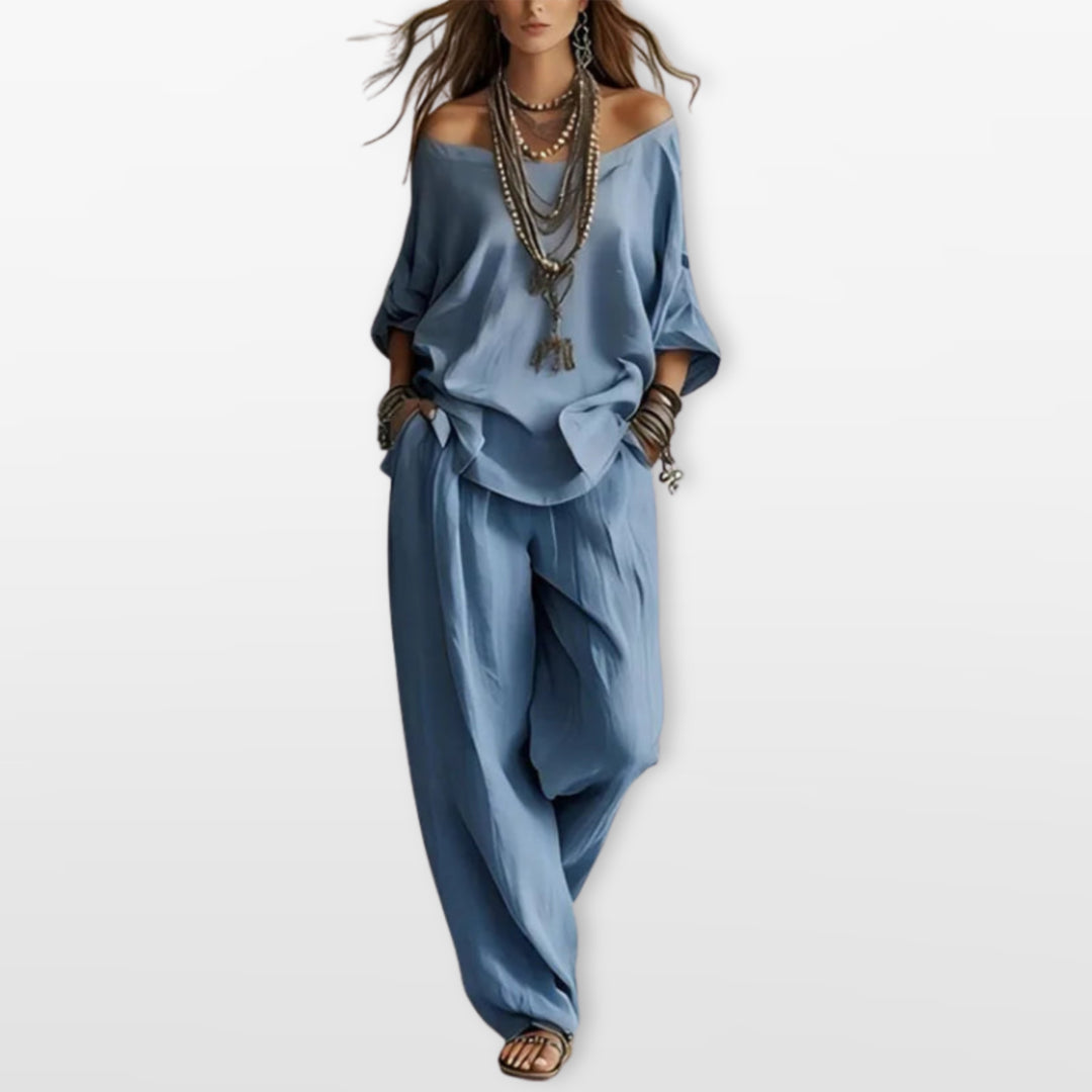 Ensemble Fluide Pantalon Ample Femme