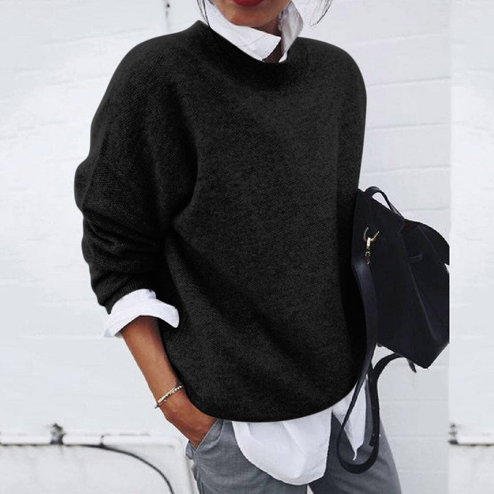 Pull Décontracté à Col Rond Femme