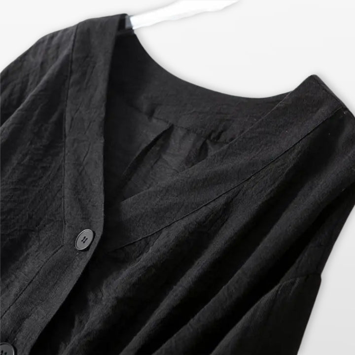 Blouse Ample Boutonnée Col V Femme