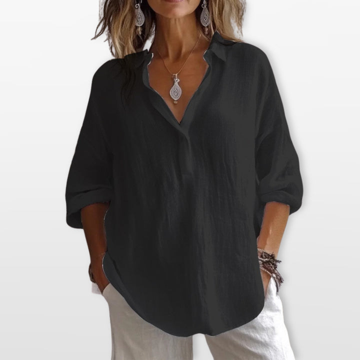 Blouse Ample Décontractée Boutonnée Femme
