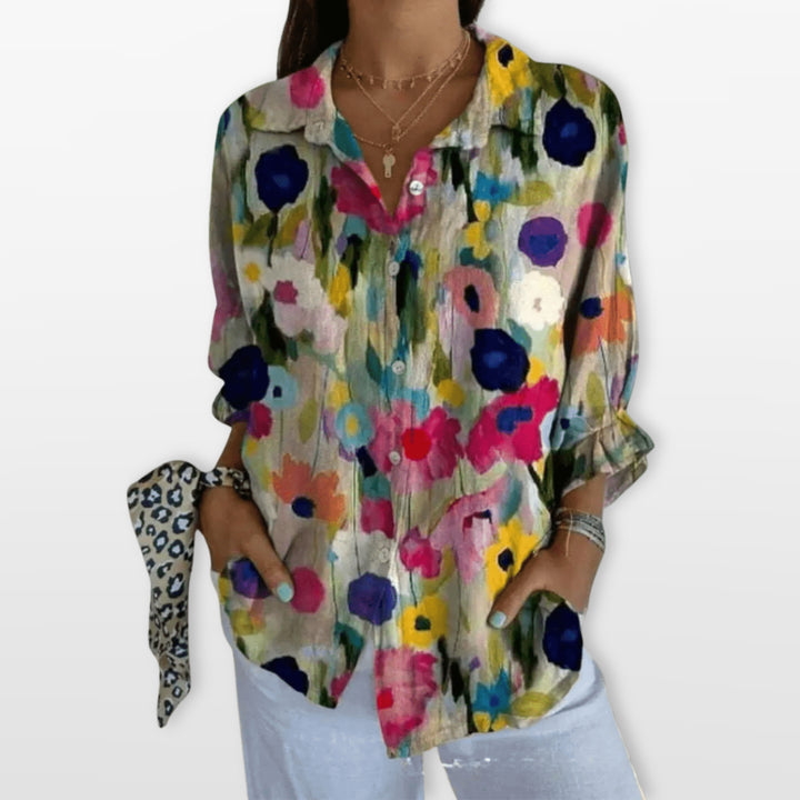 Blouse Artistique Imprimée Femme