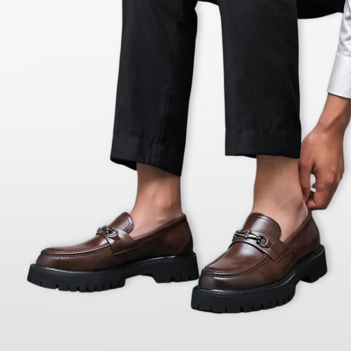 Mocassins Épais Élégants Sans Lacets Homme
