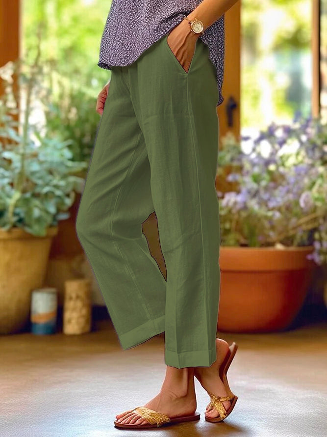 Pantalon Ample Casual Femme