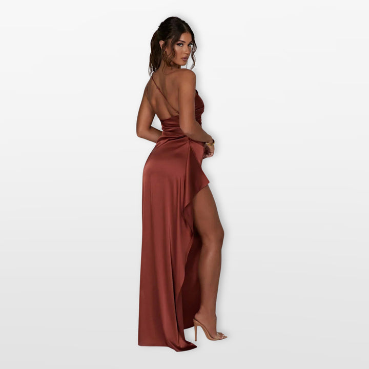 Robe Longue Asymétrique Élégante Femme