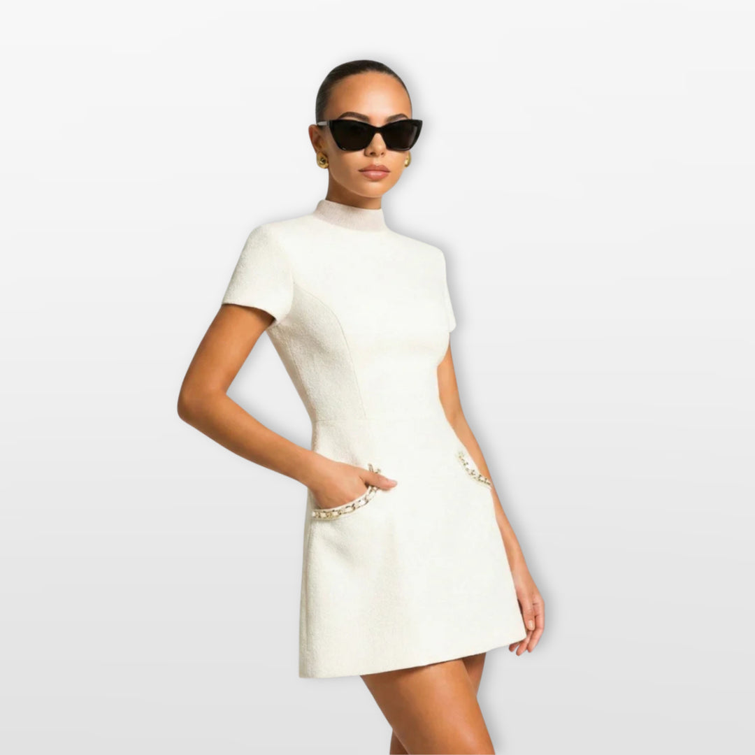 Robe Courte Perlée Chic Femme