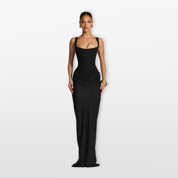 Robe Longue Moulante Dos Lacé Femme
