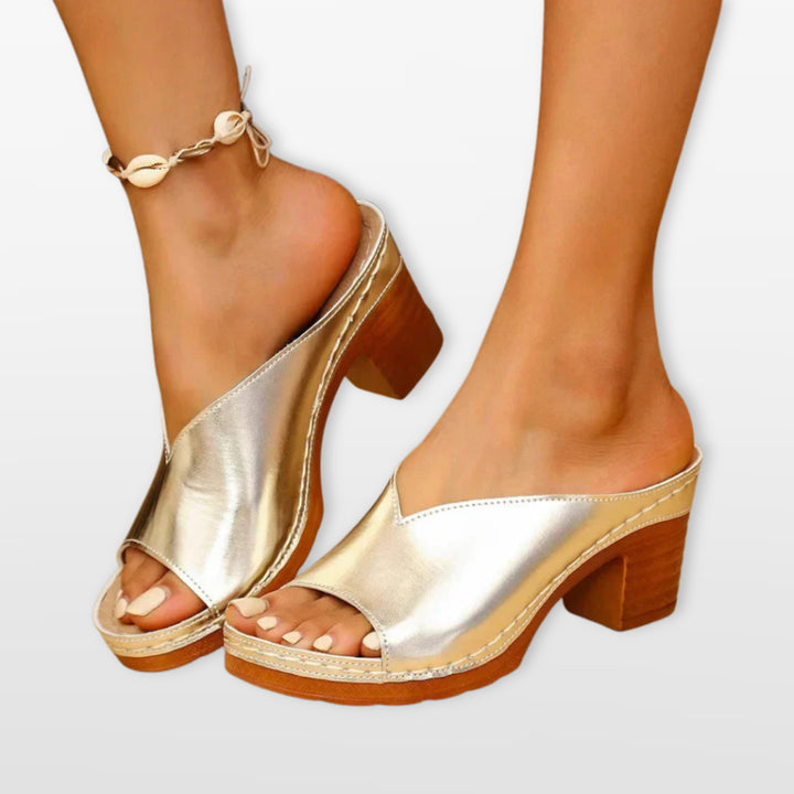 Mules Femme Talon Bloc
