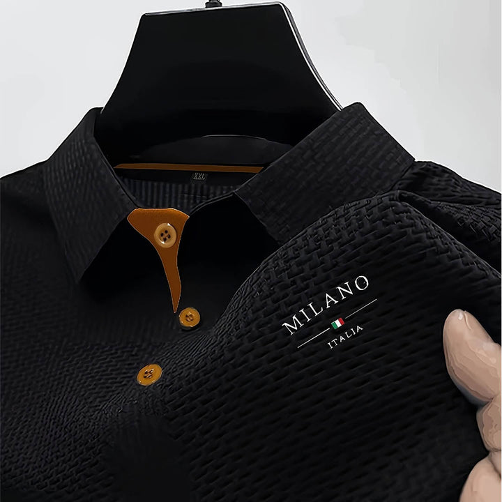 Polo Texturé Brodé Homme
