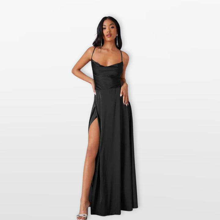 Robe Longue Fendue Élégante Femme