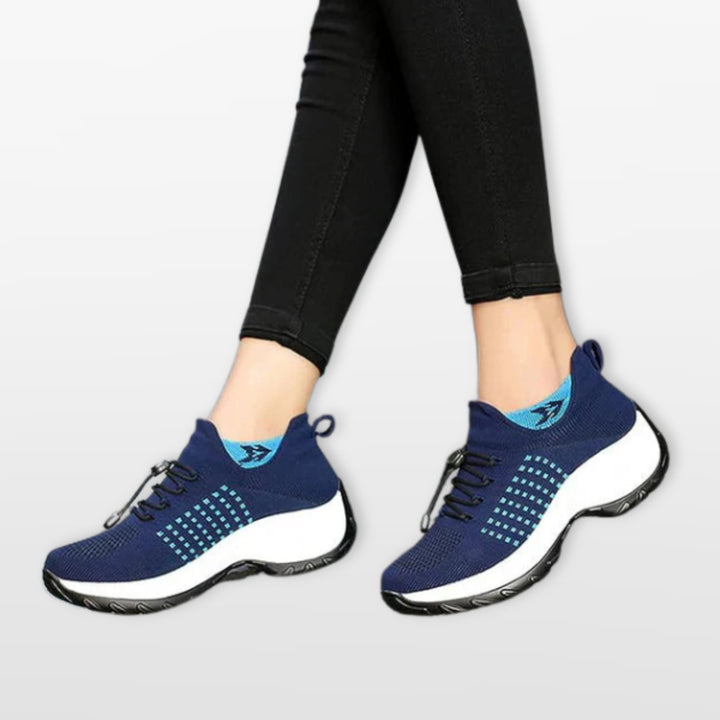 Baskets Compensées Sport Lacées Femme