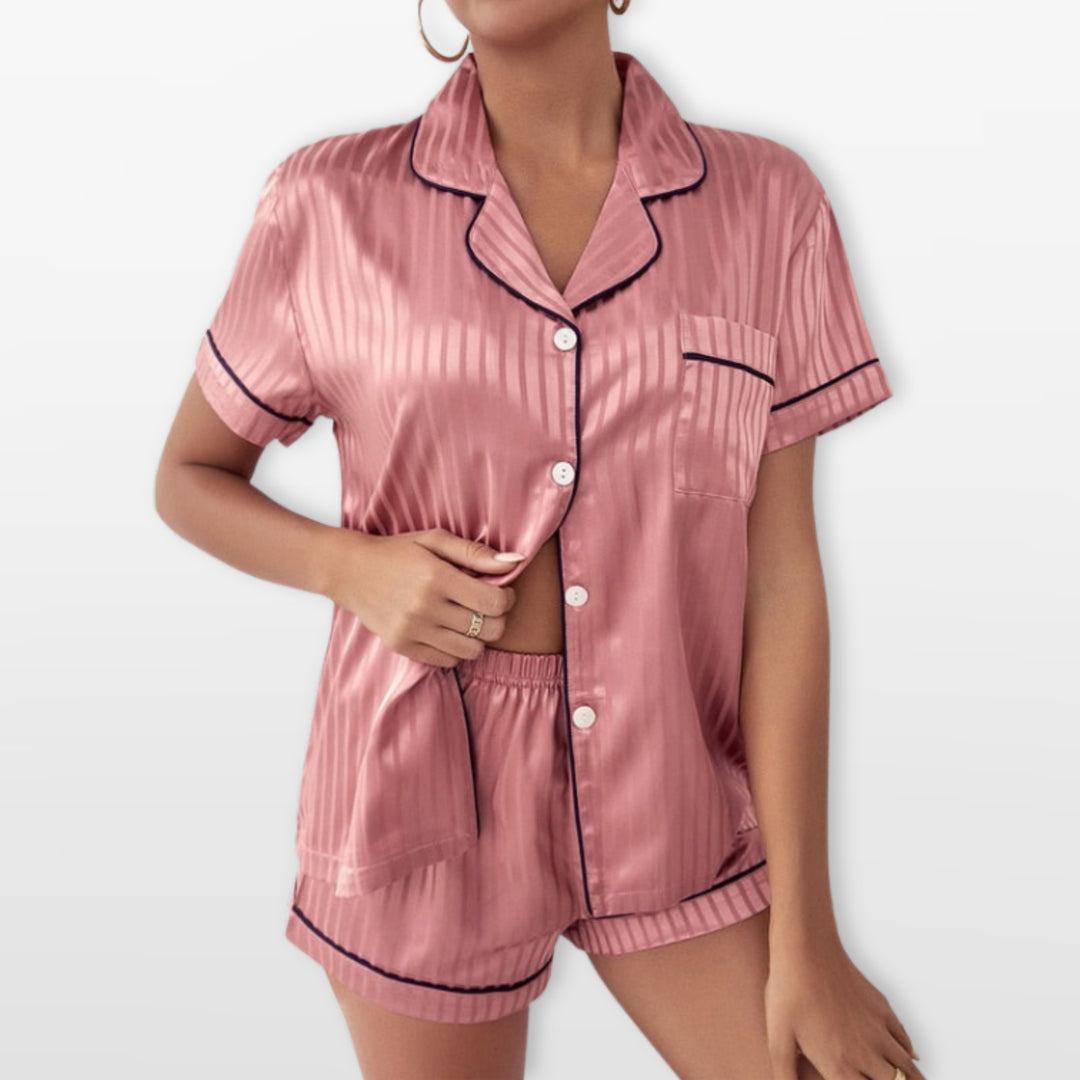 Pyjama Satin Imprimé Décontracté Femme
