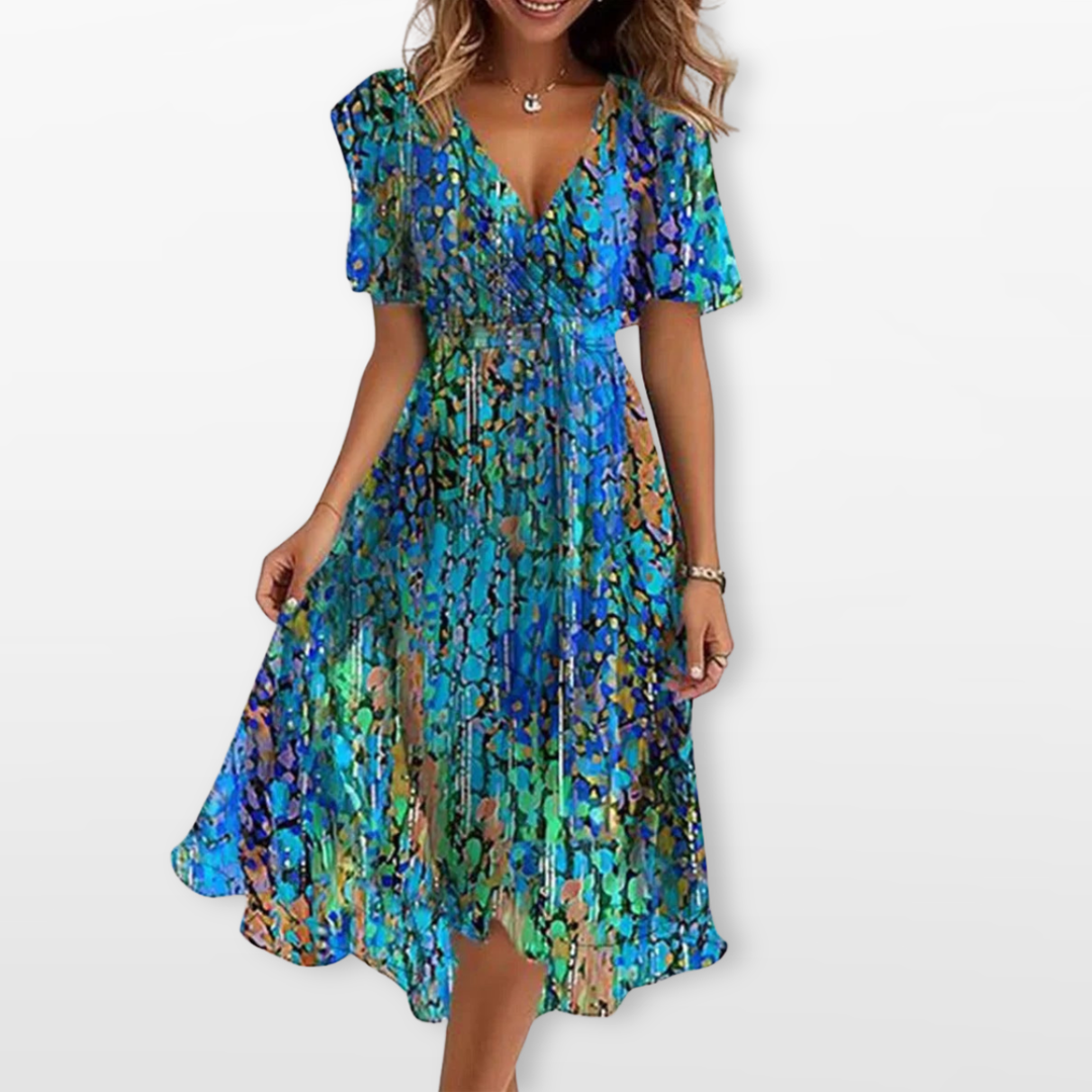Robe Midi Fleurie D’Été Femme