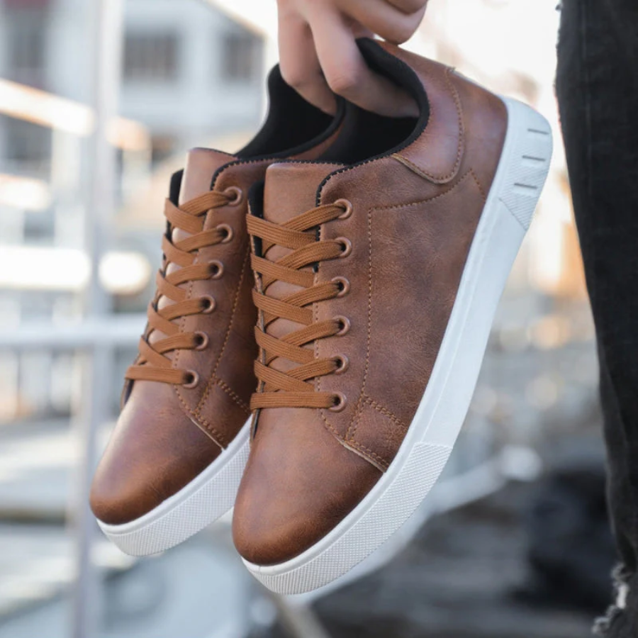 Baskets En Cuir Classiques Homme