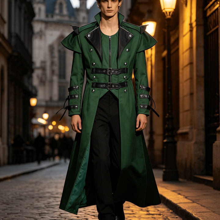 Veste Steampunk Halloween à Col Montant Homme