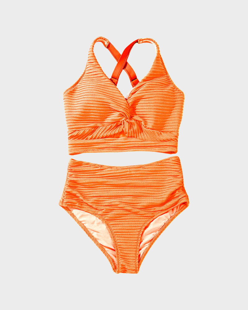 Bikini Côtelé Taille Haute Femme