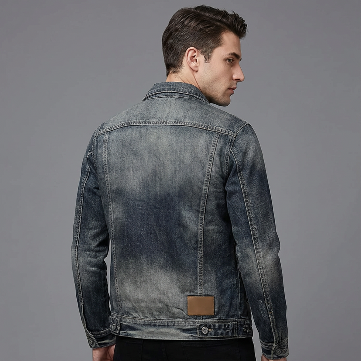 Veste Denim Délavée Homme