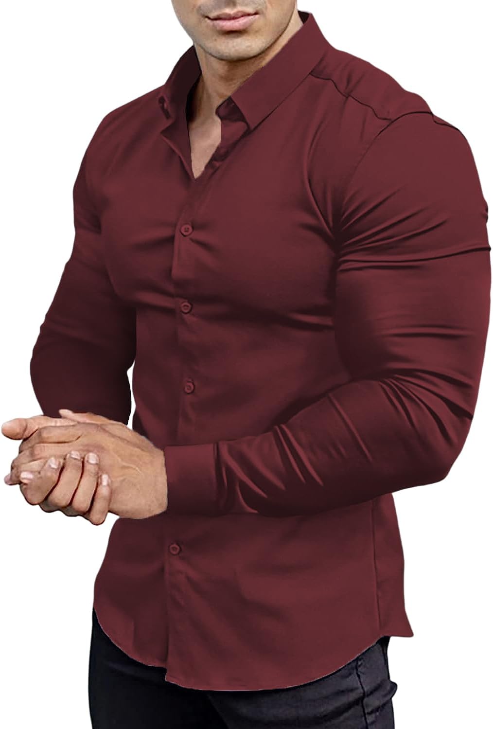 Chemise Ajustée à Manches Longues Homme
