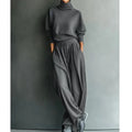 Ensemble 2 Pièces Col Roulé Et Pantalon Large Femme