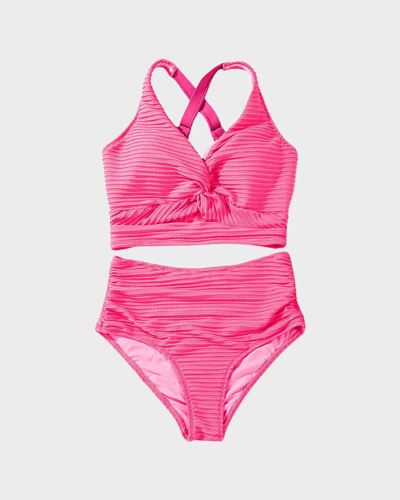 Bikini Côtelé Taille Haute Femme
