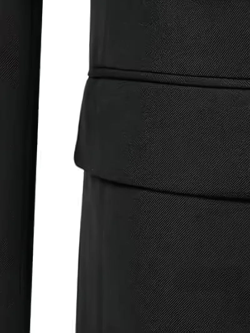 Costume Avec Gilet Croisé Et Revers Pointus Homme