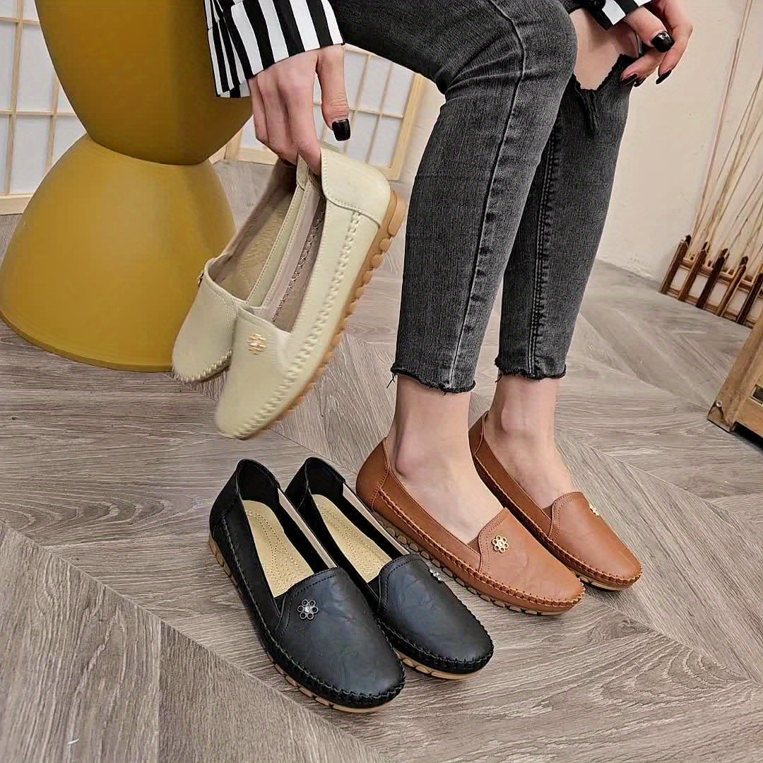 Mocassins Plats à Bout Rond Femme