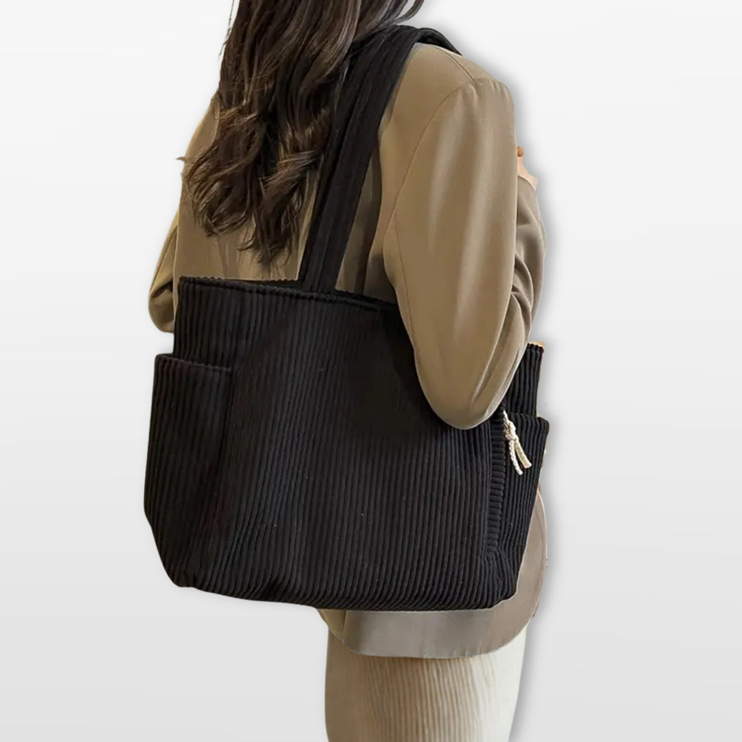 Sac Cabas Velours Côtelé Femme