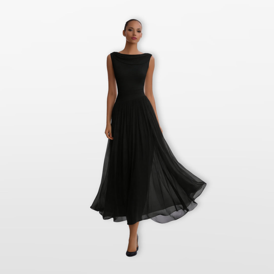 Robe Midi Plissée Élégante Femme