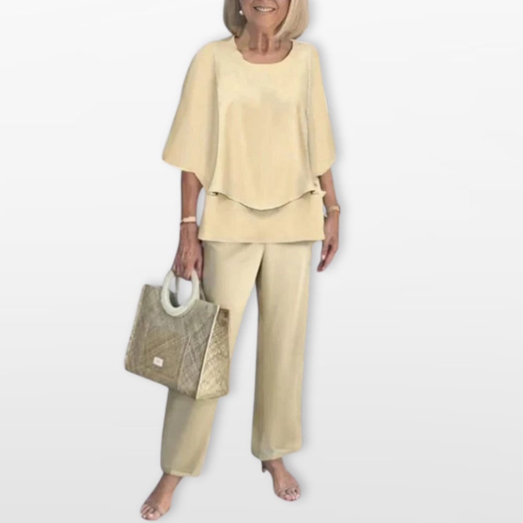 Ensemble Femme Décontracté Chic Deux Pièces Fluide