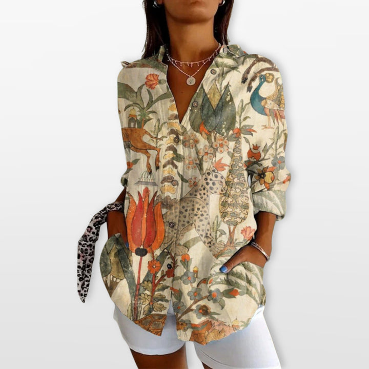 Blouse Artistique Imprimée Femme