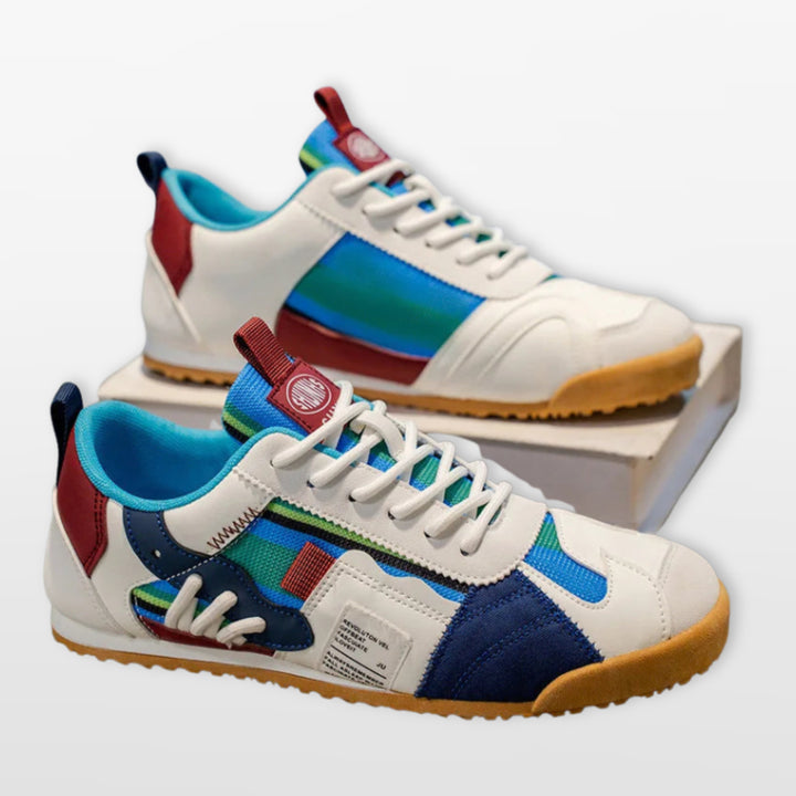 Baskets Multicolores Style Rétro Homme