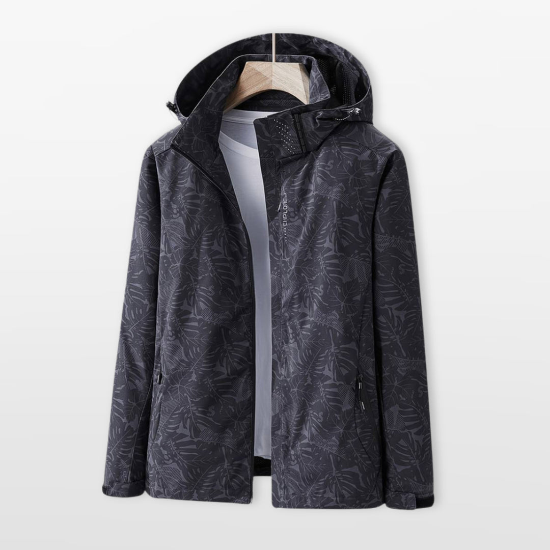 Veste Légère À Capuche Imprimée Zippée Femme