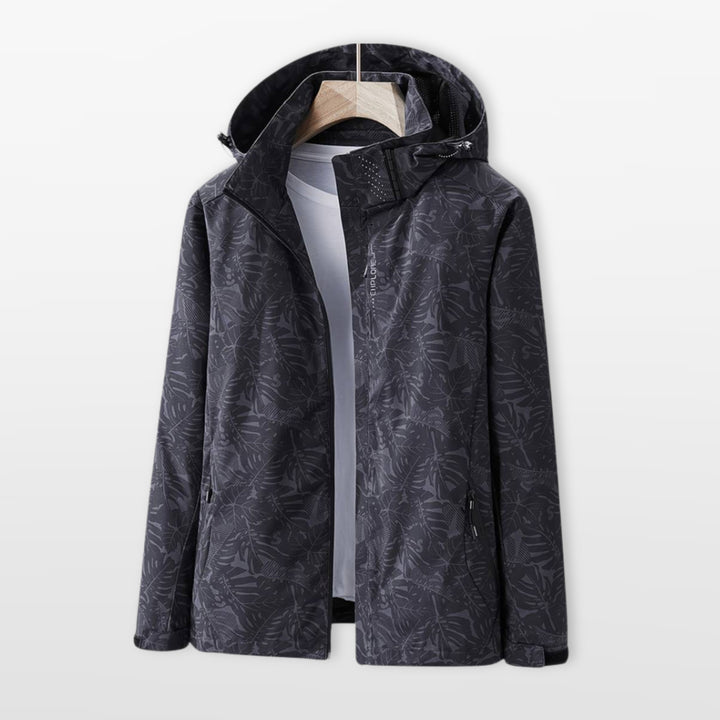 Veste Légère À Capuche Imprimée Zippée Femme