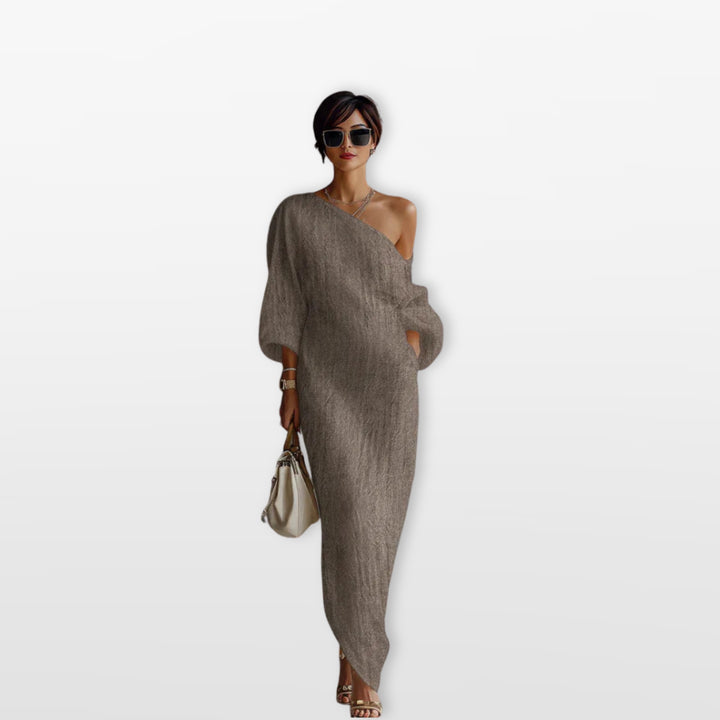 Robe Longue Asymétrique Fluide Femme