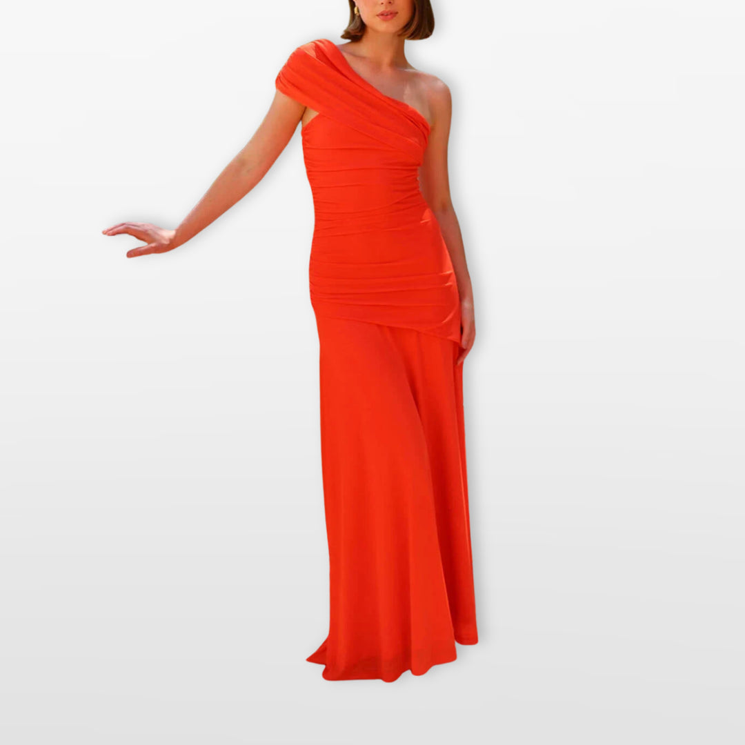 Robe Longue Une Épaule Élégante Femme