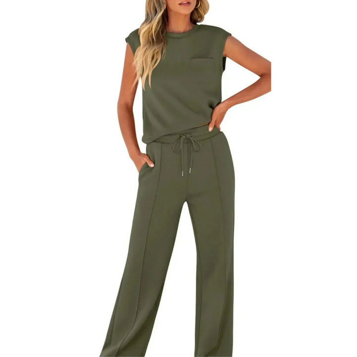 Ensemble 2 Pièces Haut Sans Manches Femme