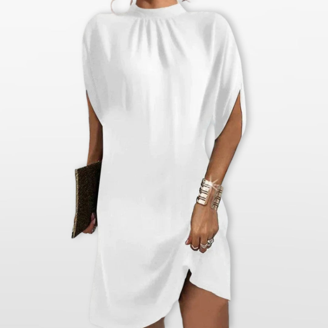 Robe Courte Ample Manches Chauve-Souris Femme