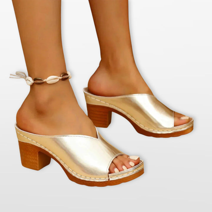 Mules Femme Talon Bloc