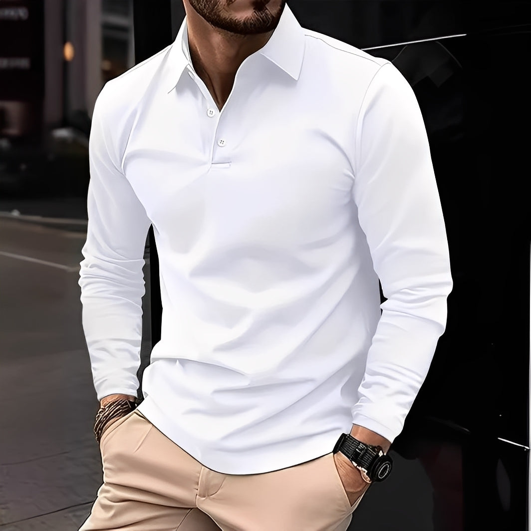 Polo Manches Longues Coupe Ajustée Homme